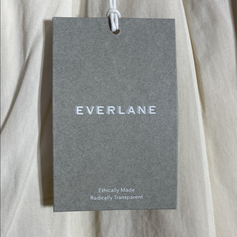 Everlane Cream Trousers with Belt the paper bag organic cotton pants medium - Picture 6 of 13